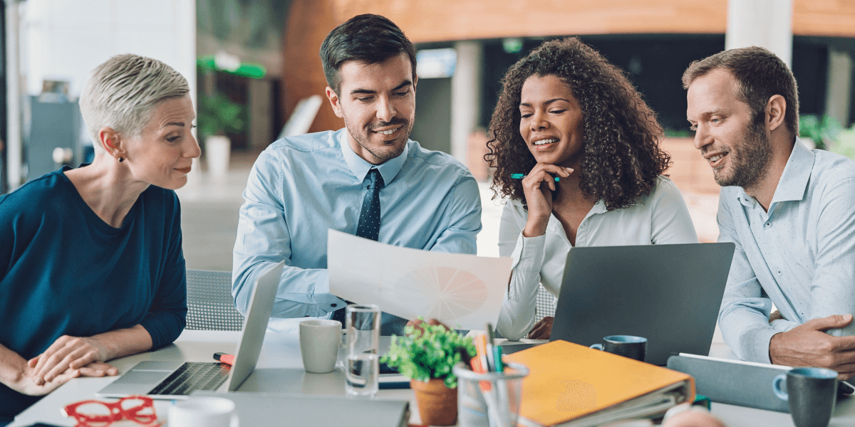 People discussing event marketing strategy in a meeting