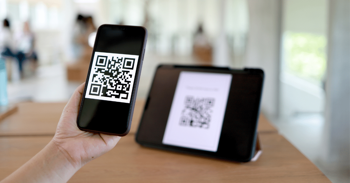 Mobile Phone with QR Code